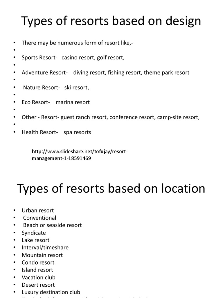 literature review on resort pdf