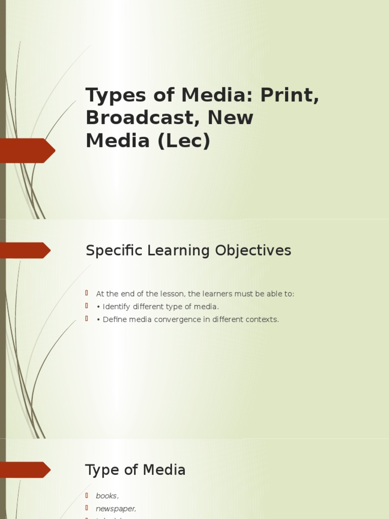 Types of Media PDF