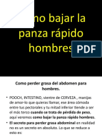 Como Bajar La Panza Rápido Hombres