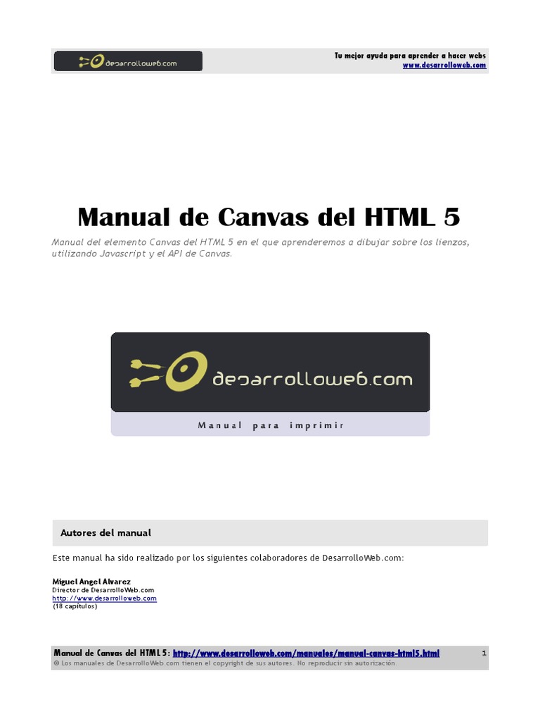 Manual Canvas html5 PDF | PDF | HTML | Navegador web