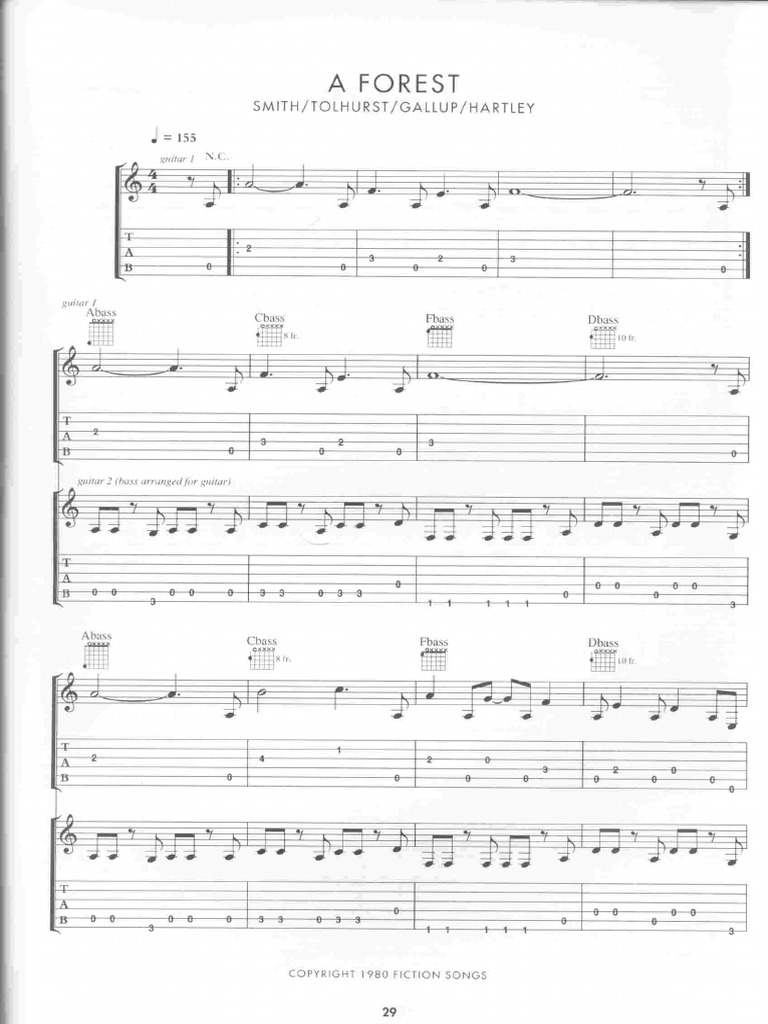 Guitar Tab Book The Cure The Best of PDF | PDF