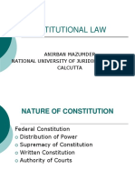 Constitutional Law: Anirban Mazumder National University of Juridical Sciences Calcutta