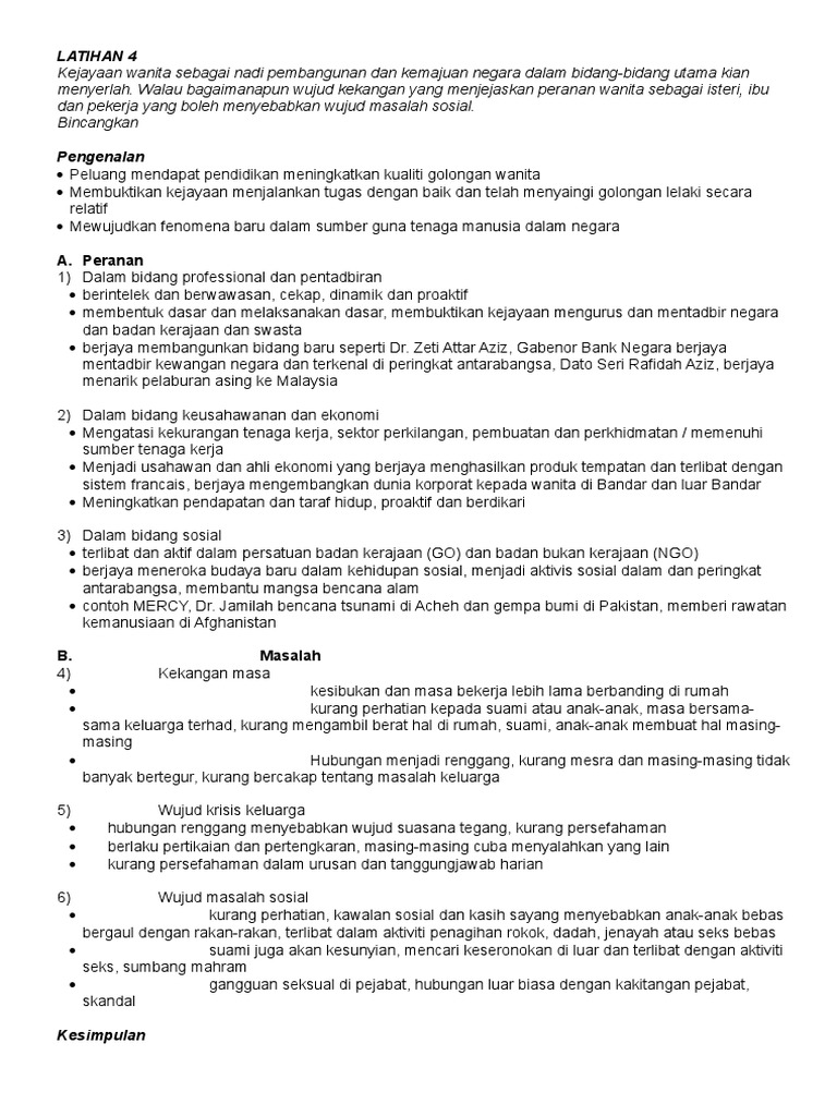 2 Peranan Dan Masalah Wanita Pdf