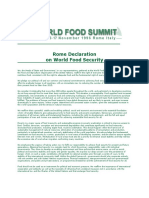 World Food Summit Rome 1996