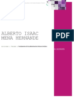 Alberto Isaac Mena Hernande: Fundamentos de La Administración de Bases de Datos