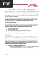 Doctoral Application Essay Guidelines 1 14 14