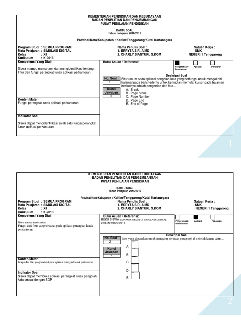 Kunci Jawaban Buku Simulasi Dan Komunikasi Digital Kelas 10 Guru Galeri
