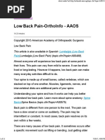 Low Back Pain-Orthoinfo - Aaos