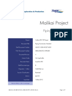 Malikai Piping Construction Standard