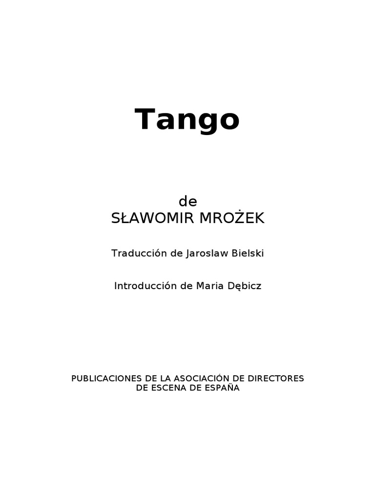 Tango Pdf Pdf Polonia Aldea