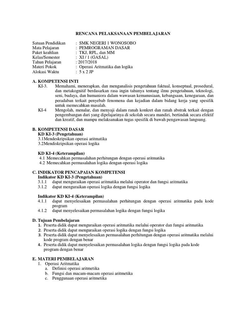 21++ Contoh Soal Menjelaskan Operasi Aritmatika Dan Logika ...