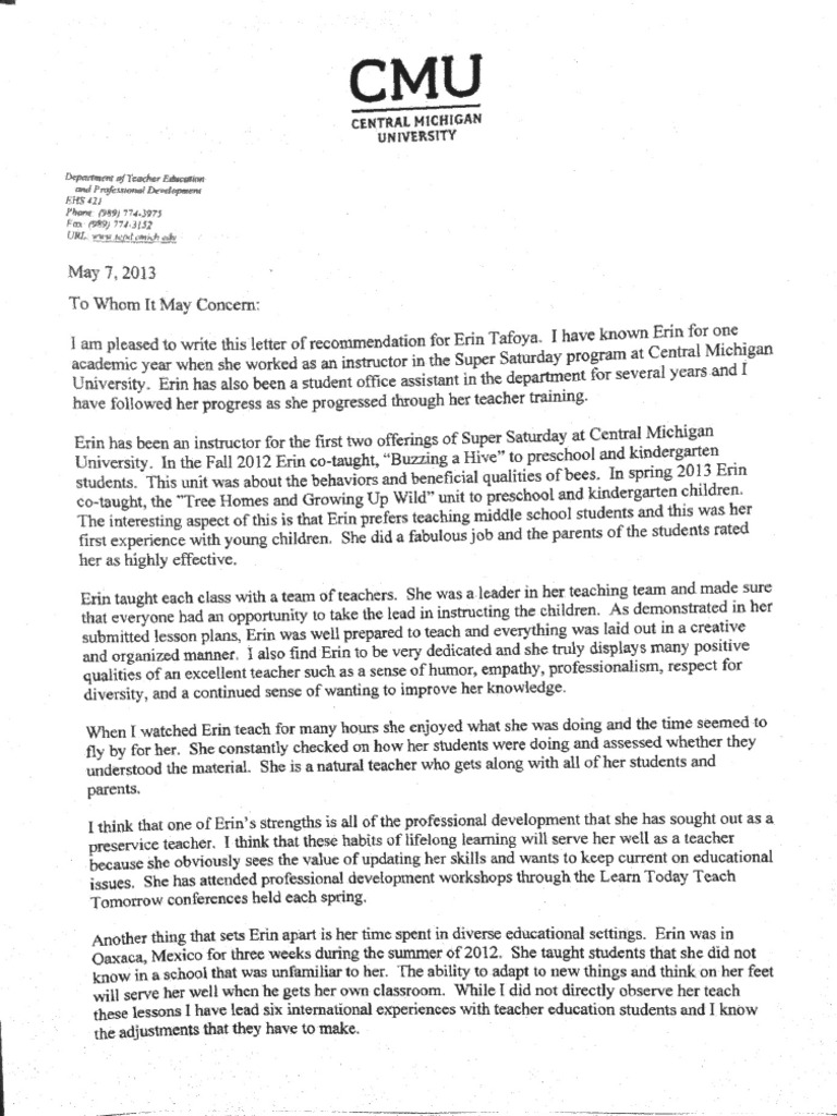 Mcdonald Letter of Recommendation | PDF
