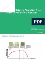 Correlation Between Nomalize Axial Force and Ductility Demand