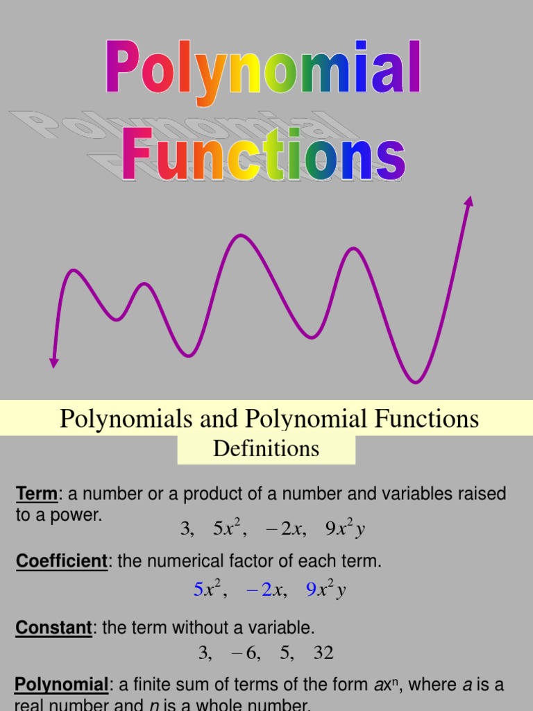 Understanding Polynomial Functions | PDF | Polynomial | Mathematical ...