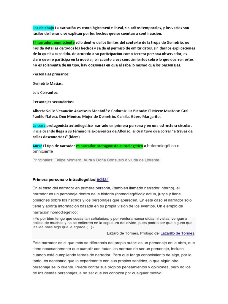 Narración Lineal en 