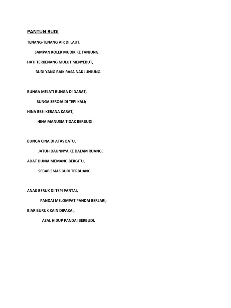 Pantun Budi