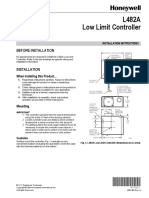 L482A Low Limit Controller: Before Installation