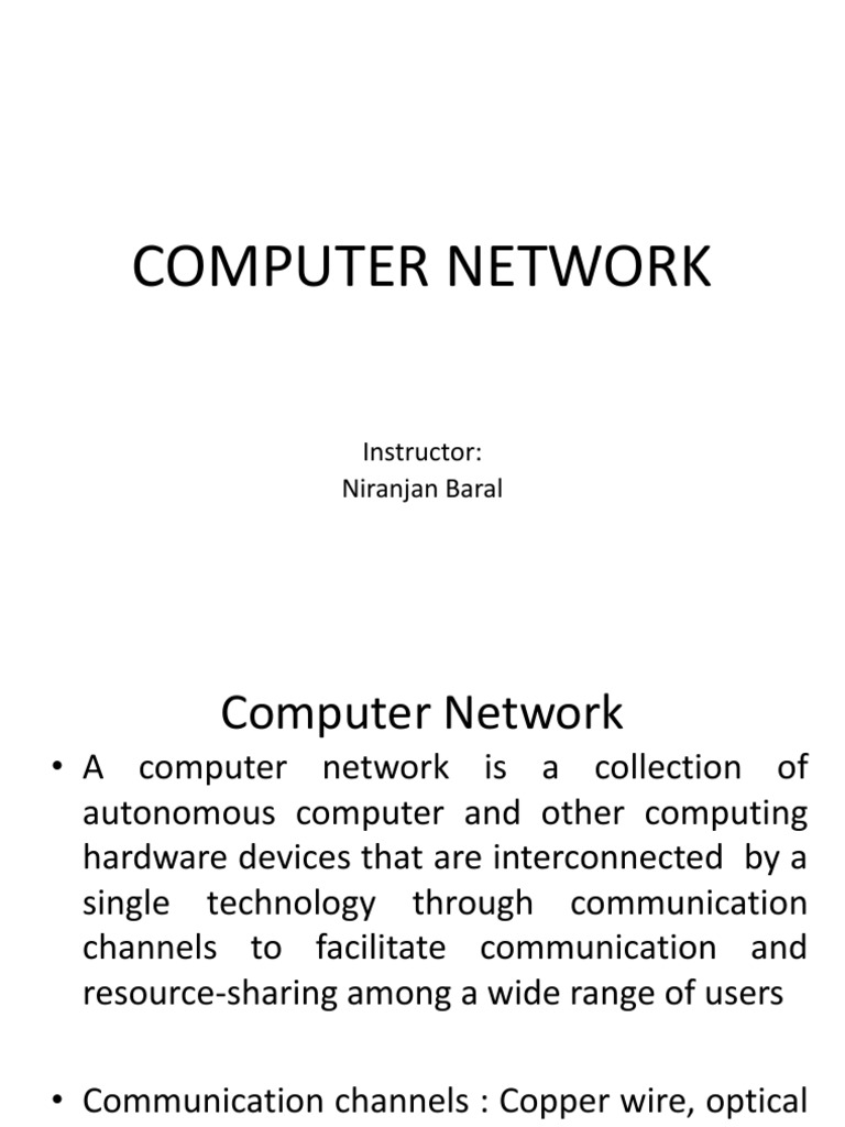 Computer Network PDF | PDF | Osi Model | Internet Protocol Suite