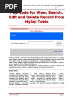 PHP Code Example For View Edit Delete Search Update Database Table