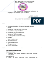 Pharmacotherapy of Common Disorders of Oral Cavity & Esophagus For Medicine Year I Students (Autosaved)