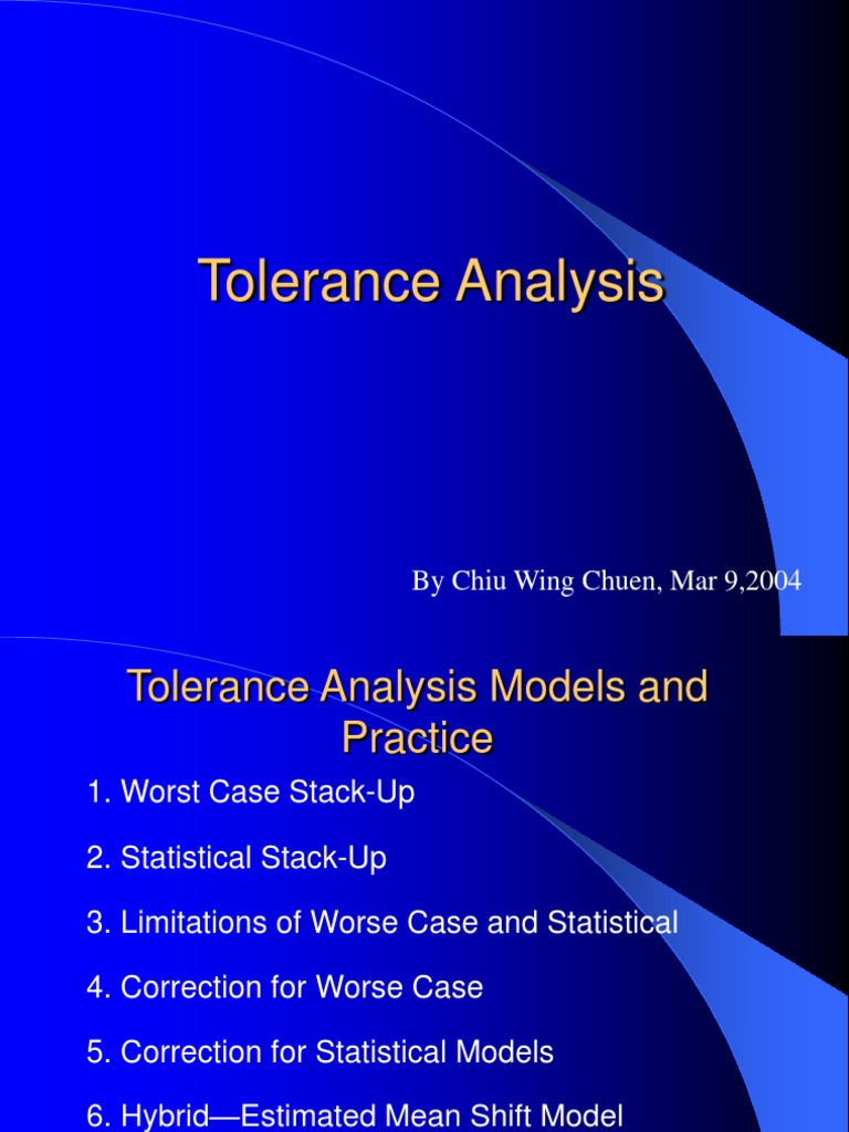Tolerance Analysis Models Explained | PDF | Engineering Tolerance ...