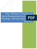 IGC - Element 4: Health and Safety Management Systems 3 - Planning - Revision Questions & Answers