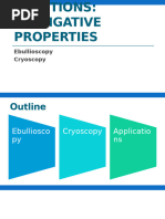 Colligative Properties: Cryoscopy & Ebullios