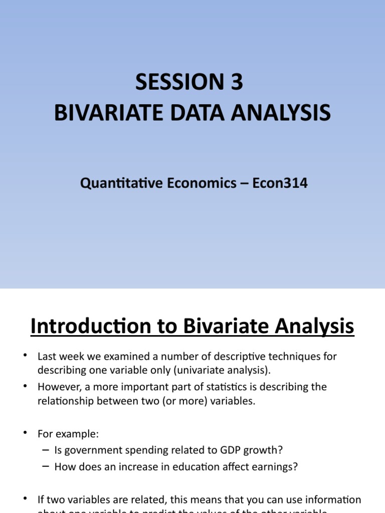 Session 3 - Bivariate Data Analysis Tutorial Prac | PDF | Correlation ...
