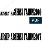 Arsip Absensi Tahun2016