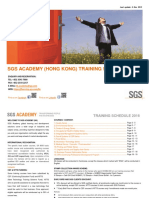 Sgs Academy (Hong Kong) Training Schedule 2016