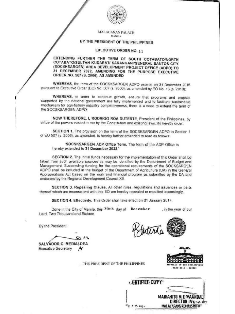 Executive OrderSample PDF