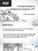 Compromises To Intellectual Property (IP) : (Aina Syazwani)