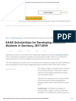 KAAD Scholarships For Developing Countries 2017