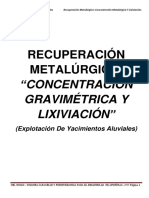 Concentracion Gravimetrica y Lixiviacion