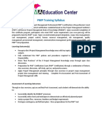 PMP Training Syllabus: Course Description