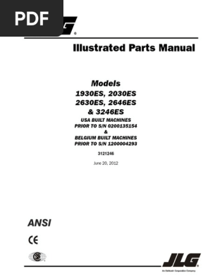 Jlg Scissor Lift 1930es Parts Manual | Reviewmotors.co