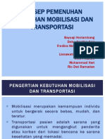 Konsep Pemenuhan Kebutuhan Mobilisasi Dan Transportasi