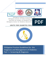 Philippine Practice Guidelines For The Diagnosis and Management of Diabetes: Part 1-Screening & Diagnosis