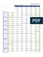 2017 Weekly Calendar: This Excel Calendar Is Blank & Designed For Easy Use As A Planner