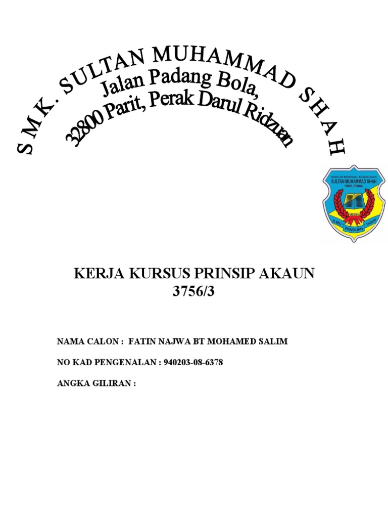 penghargaan kerja kursus akaun