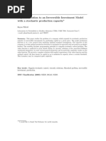 1 Explicit Solution To An Irreversible Investment Model With A Stochastic Production Capacity