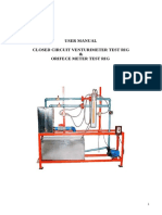 User Manual Closed Circuit Venturimeter Test Rig & Orifece Meter Test Rig