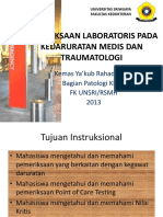 IT 2 - Pemeriksaan Laboratoris Pada Kedaruratan Medis Dan Traumatologi - KYR