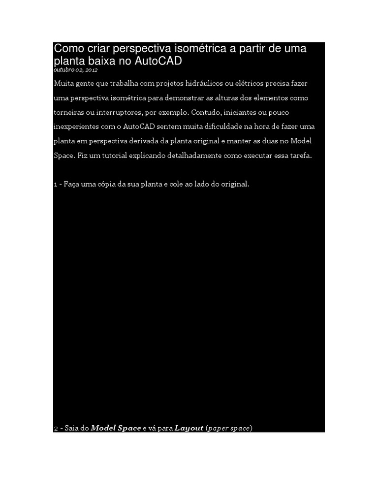 Como Criar Isometria Viewport PDF