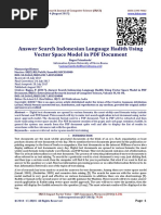 Answer Search Indonesian Language Hadith Using Vector Space Model in PDF Document