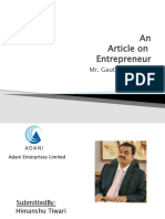 Entrepreneur Mr. Gautam S. Adani, Chairman of Adani Group