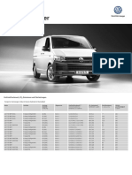 Technische Daten VW Transporter