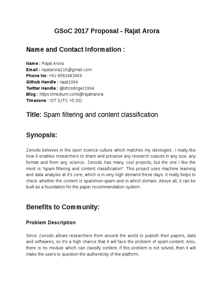 Gsoc 2017 Proposal Rajat Arora Pdf Cluster Analysis Artificial