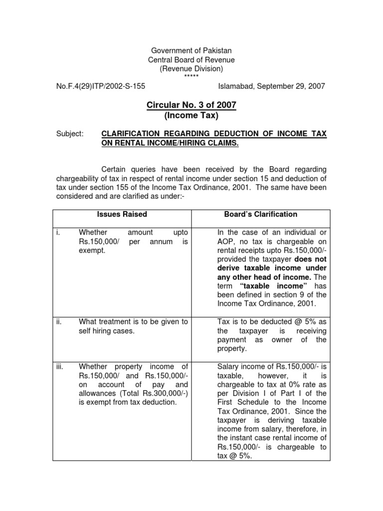 Circular 3 | PDF | Tax Deduction | Income Tax In The United States