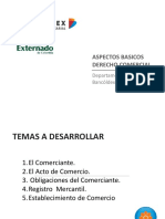 Aspectos básicos del derecho comercial: comerciantes, actos de comercio, registro mercantil